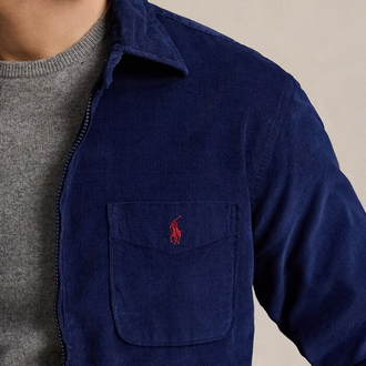 Polo Ralph Lauren Corduroy Full-Zip Overshirt Newport Navy