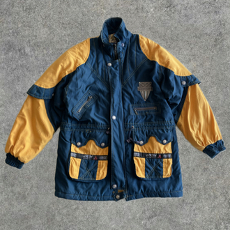 Almena Outdoors Vintage 90s Mavi-Sarı Mont