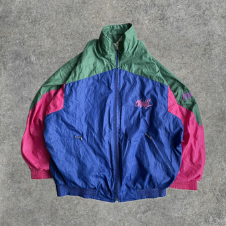 Vintage 90s Renkli Oversize Ceket/Yağmurluk