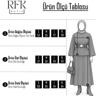 Selanik Kumaş Kemer Detaylı Etekli Takım - Siyah