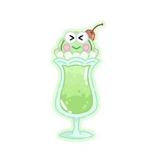 Keroppi Cream Soda Stickee