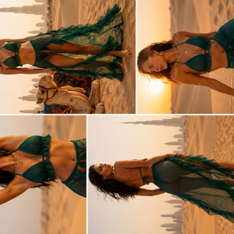 Rio Collection – Emerald Mesh Beach Set