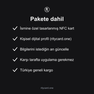 Rity Card | NFC Dijital Kartvizit