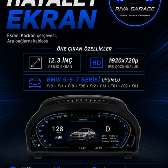 BMW 5-6-7 SERISI HAYALET EKRAN - CARPLAY ÖZELLİKLİ