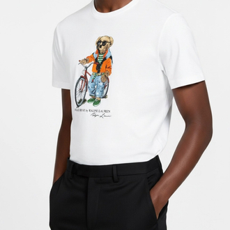 Ralph Lauren İthal Orjinal Bear T-Shirt Beyaz