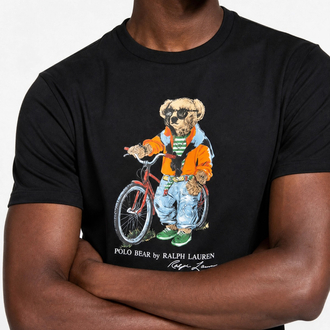 Ralph Lauren İthal Orjinal Bear T-Shirt Siyah