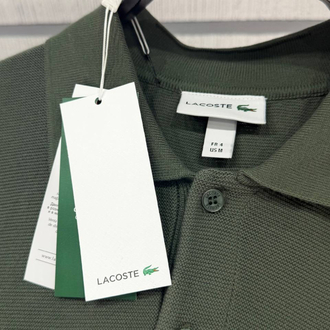 Lacoste %100 Pamuk Düğmeli Polo Yaka Triko Haki