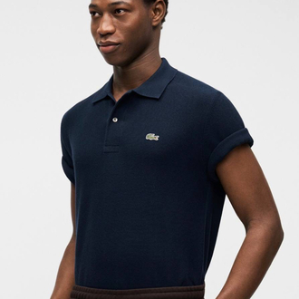 Lacoste %100 Pamuk Düğmeli Polo Yaka Triko Lacivert