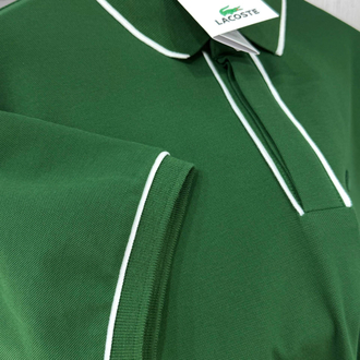Lacoste Paris Çizgili Orj. Polo Yaka Yeşil
