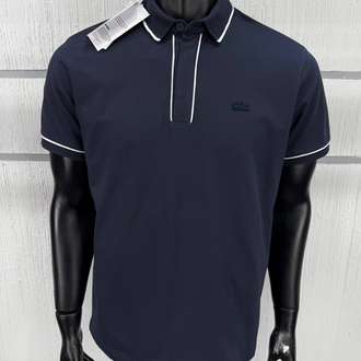 Lacoste Paris Çizgili Orj. Polo Yaka Lacivert