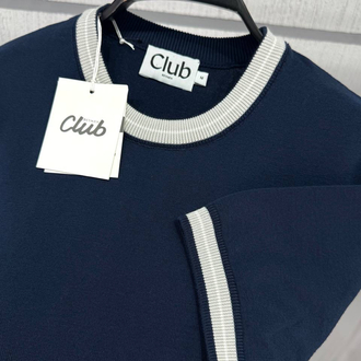 Beymen Club Yaka Kol Detay Orj. %100 Pamuk Triko Lacivert
