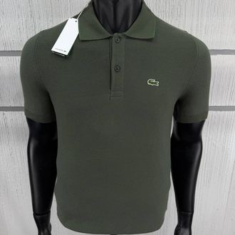 Lacoste %100 Pamuk Düğmeli Polo Yaka Triko Haki