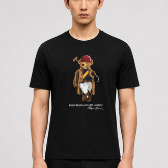 Polo Ralph. Baskılı T-Shirt Siyah