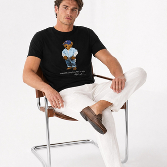 Ralph Lauren İthal Orjinal Bear T-Shirt Siyah