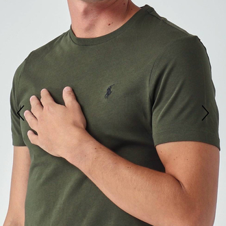 Polo Ralph. Classic Basic T-Shirt Haki (RegularFit)