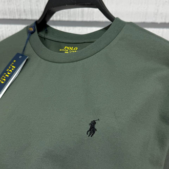 Polo Ralph. Classic Basic T-Shirt Haki (RegularFit)