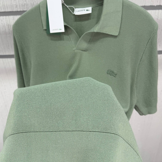 Lacoste %100 Pamuk V Polo Yaka Triko Mint
