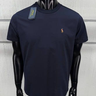 Polo Ralph. Basic T-Shirt Lacivert (Renkli Nakış)