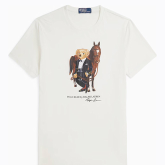 Polo Ralph. Baskılı T-Shirt Beyaz