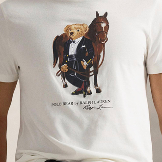 Polo Ralph. Baskılı T-Shirt Beyaz