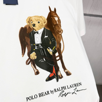 Polo Ralph. Baskılı T-Shirt Beyaz