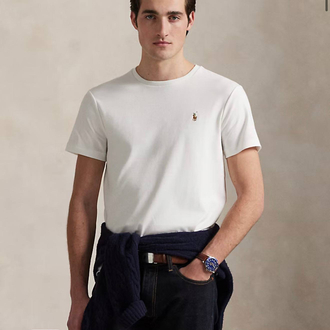Polo Ralph. Basic T-Shirt Beyaz (Renkli Nakış)
