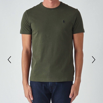 Polo Ralph. Classic Basic T-Shirt Haki (RegularFit)