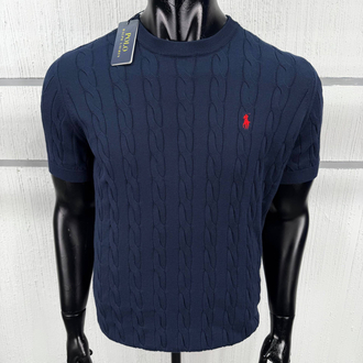 Polo Ralph %100 Pamuk Örgü Desen Triko Lacivert