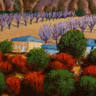 Original, acrylic painting on canvas signed by Rıza Karataş
