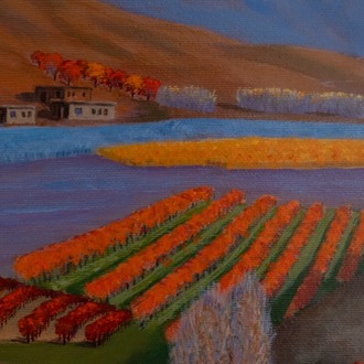 Original, acrylic painting on canvas signed by Rıza Karataş