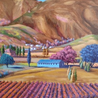 Original, acrylic painting on canvas signed by Rıza Karataş