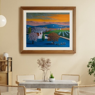Original, acrylic painting on canvas signed by Rıza Karataş