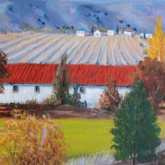 Original, acrylic painting on canvas signed by Rıza Karataş