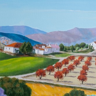 Original, acrylic painting on canvas signed by Rıza Karataş