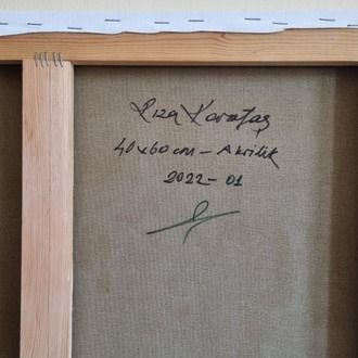 Original, acrylic painting on canvas signed by Rıza Karataş