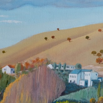 Original, acrylic painting on canvas signed by Rıza Karataş