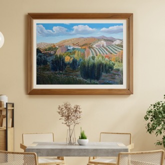 Original, acrylic painting on canvas signed by Rıza Karataş