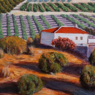 Original, acrylic painting on canvas signed by Rıza Karataş