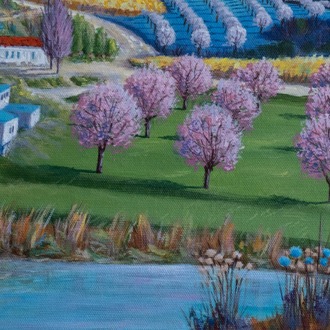 Original, acrylic painting on canvas signed by Rıza Karataş