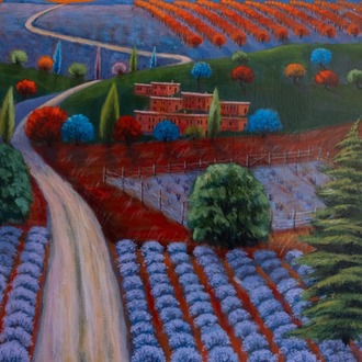 Original, acrylic painting on canvas signed by Rıza Karataş