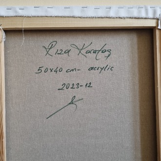Original, acrylic painting on canvas signed by Rıza Karataş