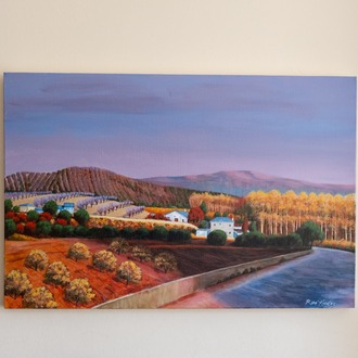 Original, acrylic painting on canvas signed by Rıza Karataş
