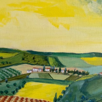 Original, acrylic painting on canvas signed by Rıza Karataş
