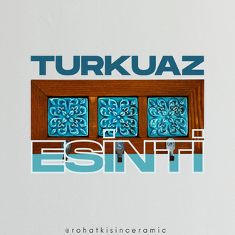 Turkuaz Esinti Üçlü Seramik Askılık