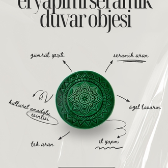 Zümrüt Yeşili Dekoratif Duvar Objesi 