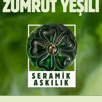 Zümrüt Yeşili Büyük Boy Seramik Askılık