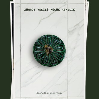 Zümrüt Yeşili Küçük Boy Seramik Askılık