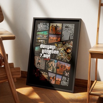 GTA Konseptli (Arkadaş Grubu - Aile Grubu - Sınıf Grubu) Anı Posteri