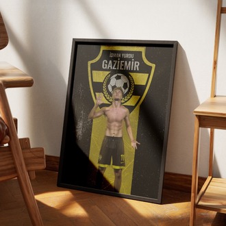 Kişiye Özel Tasarlanan Futbolcu Posteri | Takım Logolu 