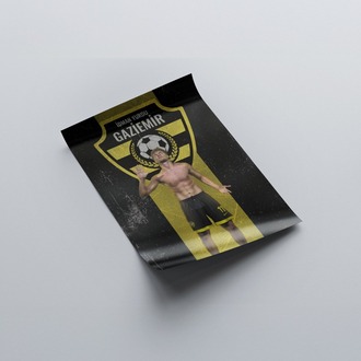 Kişiye Özel Tasarlanan Futbolcu Posteri | Takım Logolu 